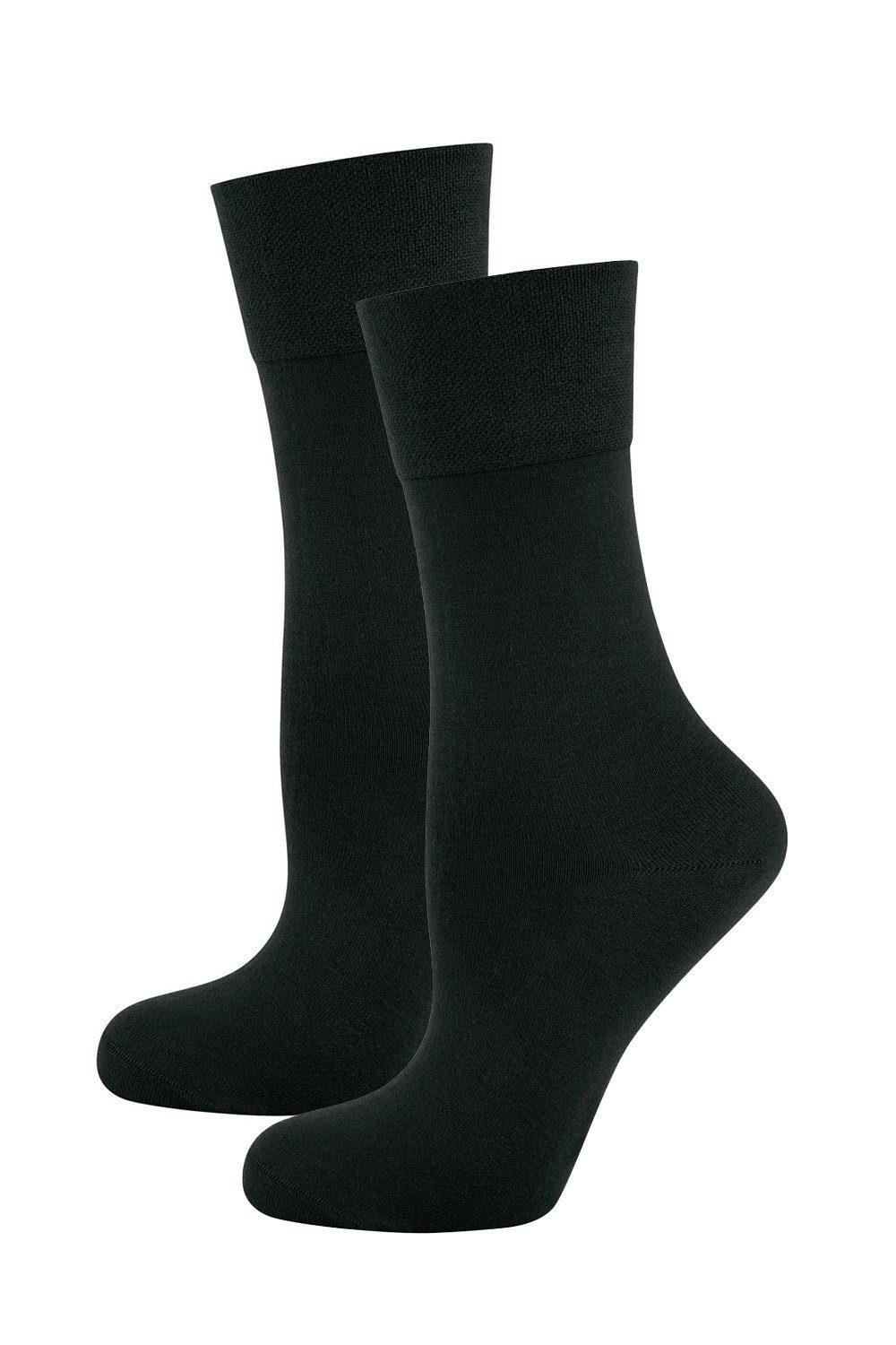 Elbeo Socken Bio Baumwolle Sensitive Socken, 2er-Pack 951303 (2er-Pack) schwarz