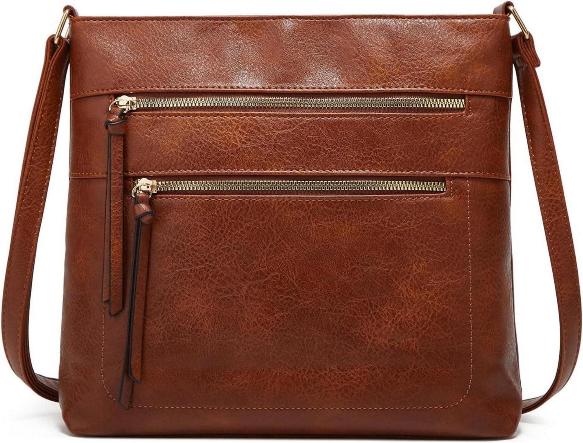 Umhängetasche Umhängetasche aus weichem PU-Leder für Damen, Crossbody-Tasche mit