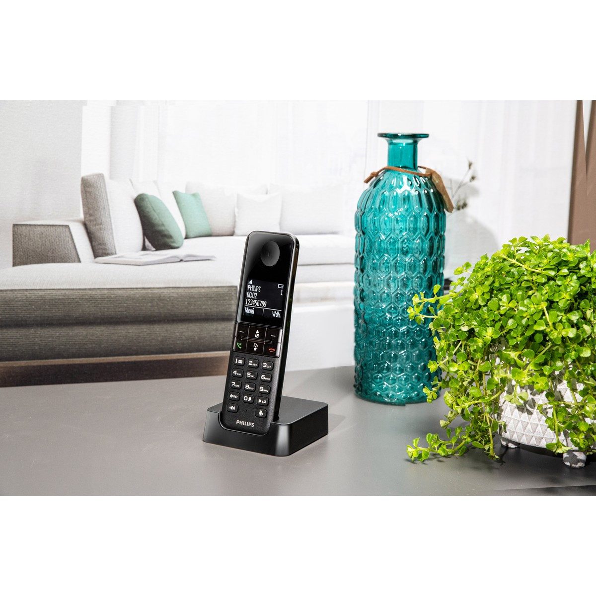 Philips Philips Telefon Schnurlos D4701B – Festnetztelefon Schnurlos DECT-Telefon – Bild 2 von 4