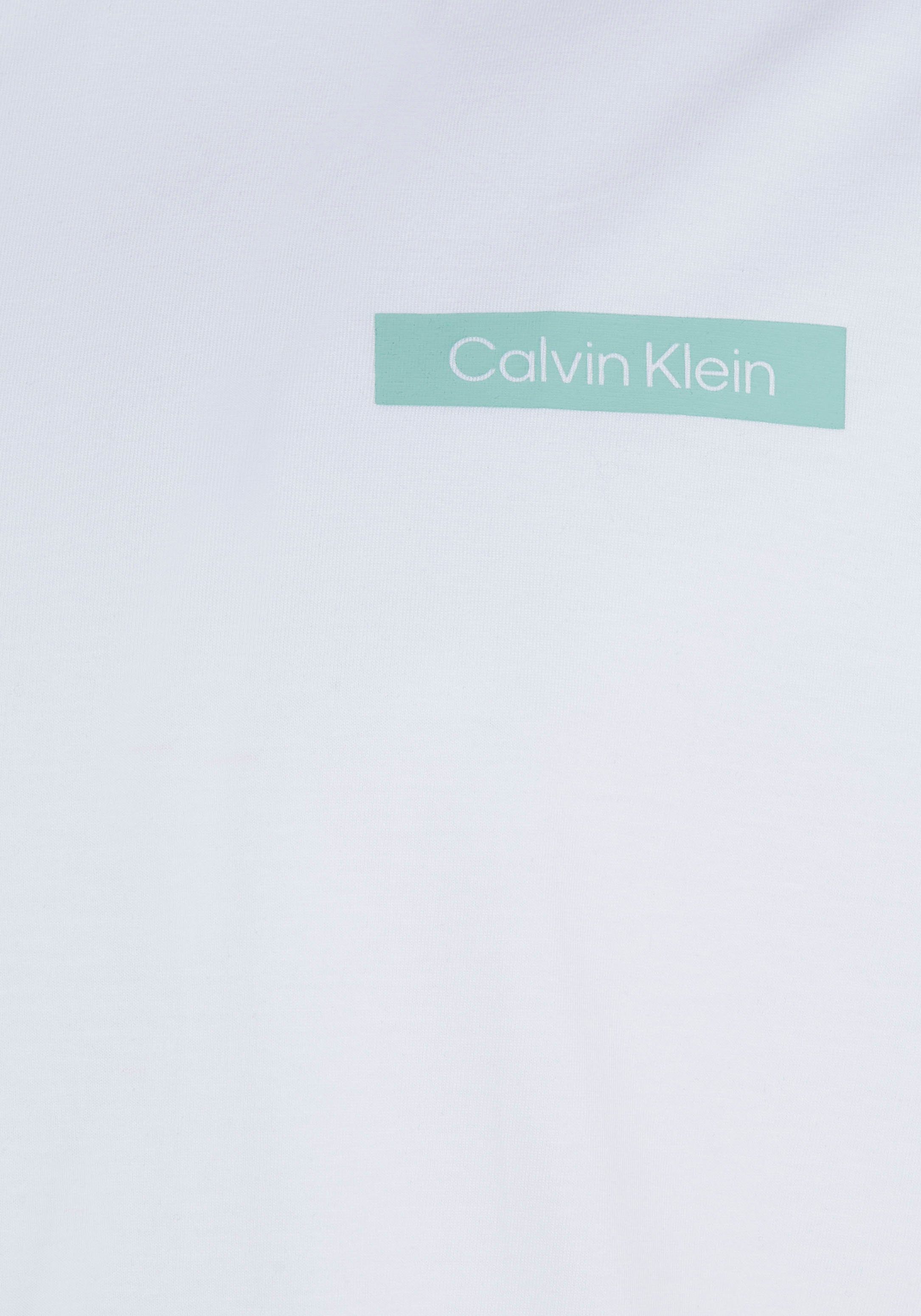 Big&Tall T-Shirt weiß Brust auf mit der Calvin Klein Logoschriftzug