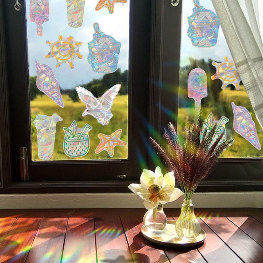 Coonoor Fensterfolie Prism-Fenster-Abziehbilder Sonnenfänger Sticker Dekora günstig online kaufen