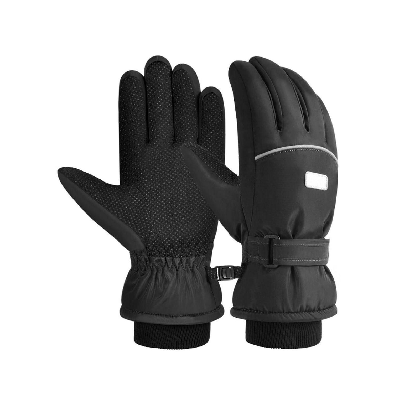 LuxusKollektion Skihandschuhe Skihandschuhe Kinder Schwarz L (1-St)