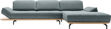 hülsta sofa Ecksofa hs.420, in 2 Qualitäten, Holzrahmen in Eiche Natur oder Nußbaum, Breite 313 cm