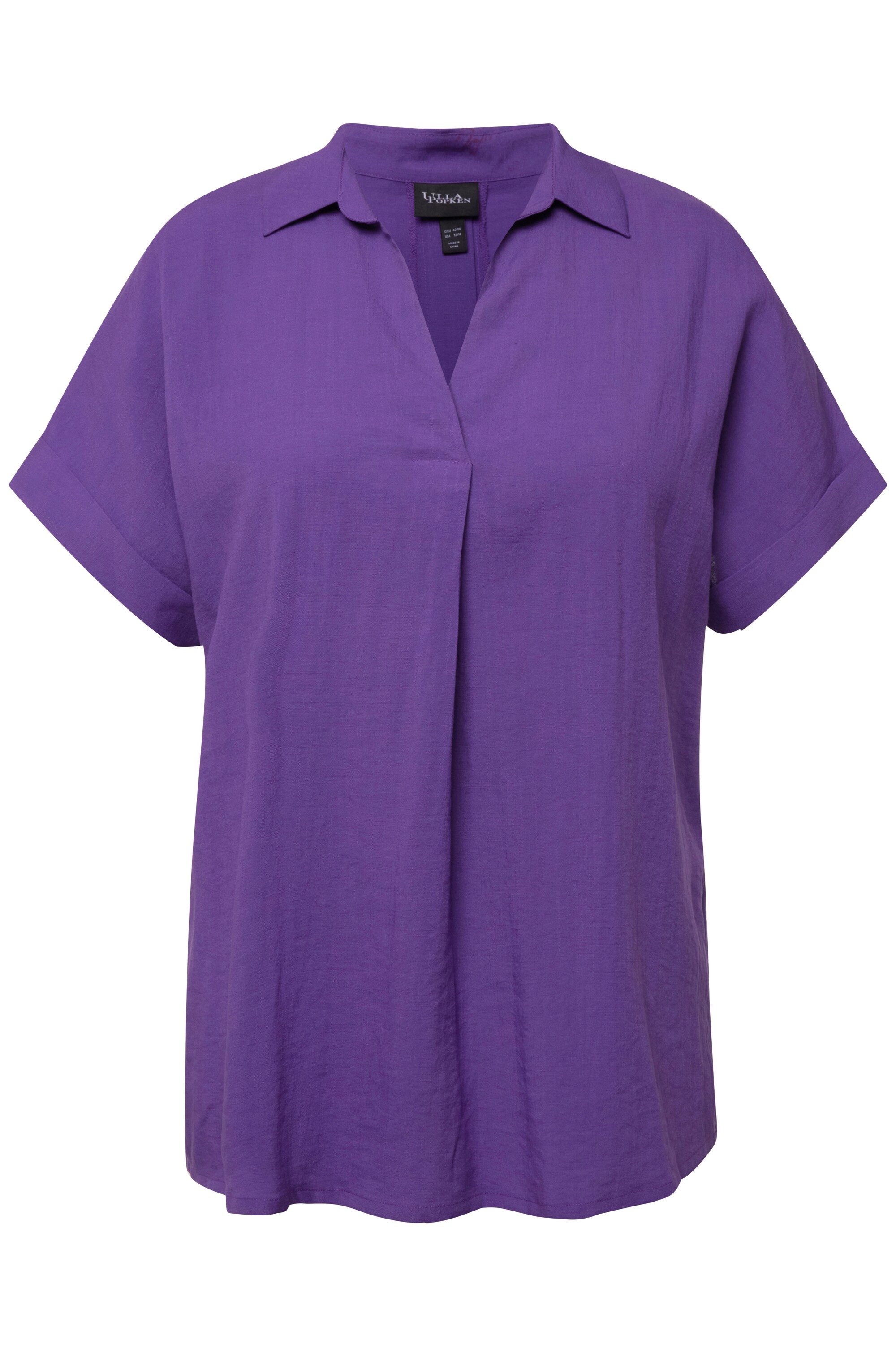 Ulla Popken Tunika Bluse Rücken-Knöpfe Oversized günstig online kaufen