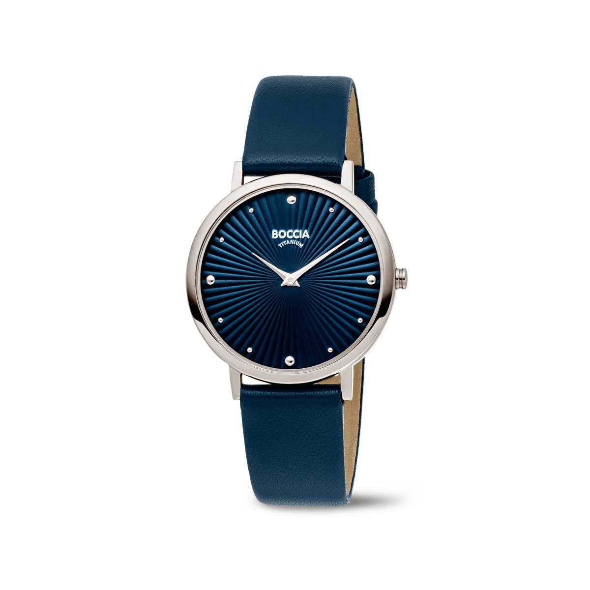 Quarzuhr Boccia Armbanduhr Trend 3365-02 Titan, Lederband