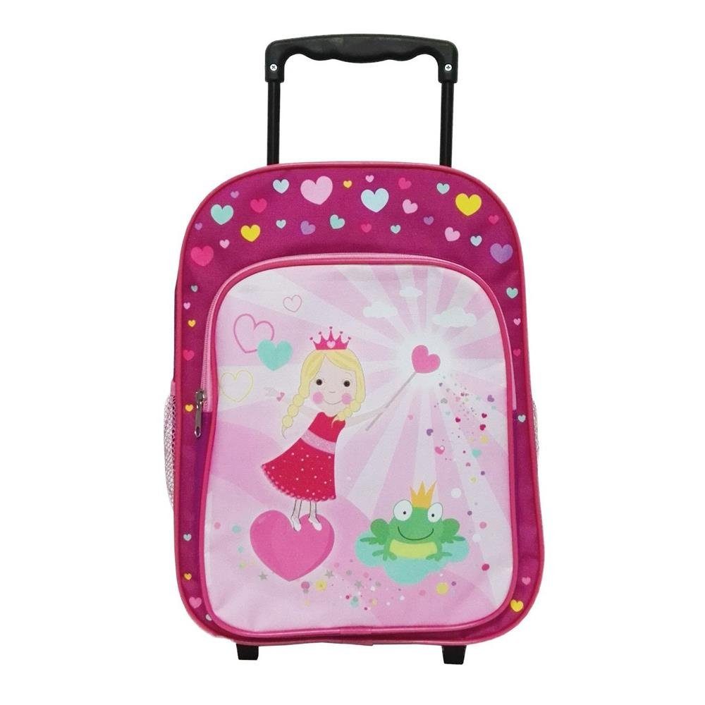 Kinderrucksack Rucksack Kinder 1 Handgepäckskoffer 22047, 2 rosa Idena in Prinzessin Trolley