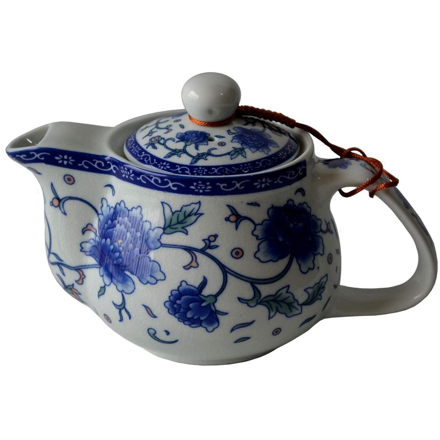 LuxusKollektion Teekanne Teekanne 500ml blau-weiß Porzellan