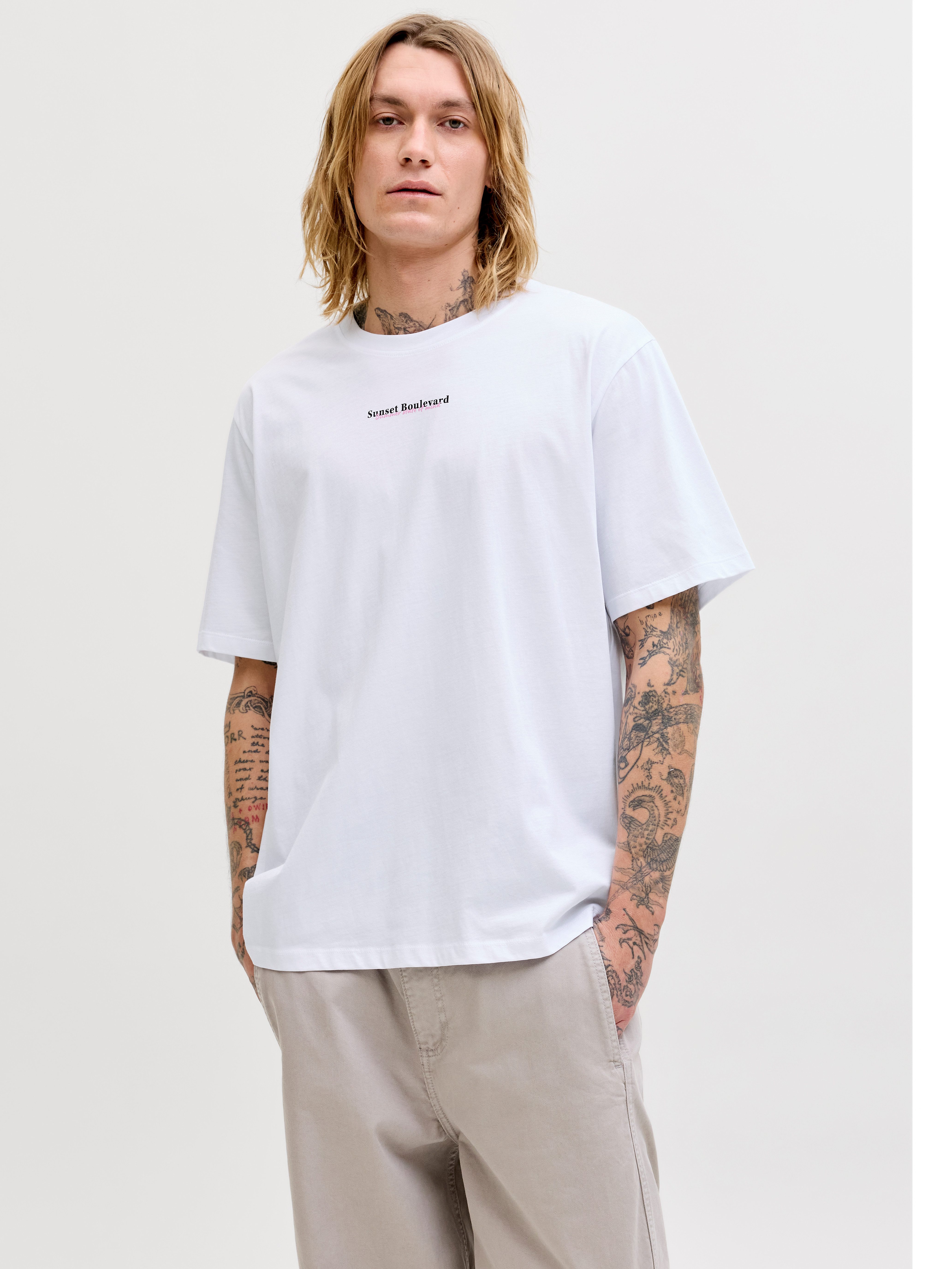 Jack & Jones Rundhalsshirt JJCITY PHOTOPRINT TEE SS CREW NECK Baumwolle, relaxed fit