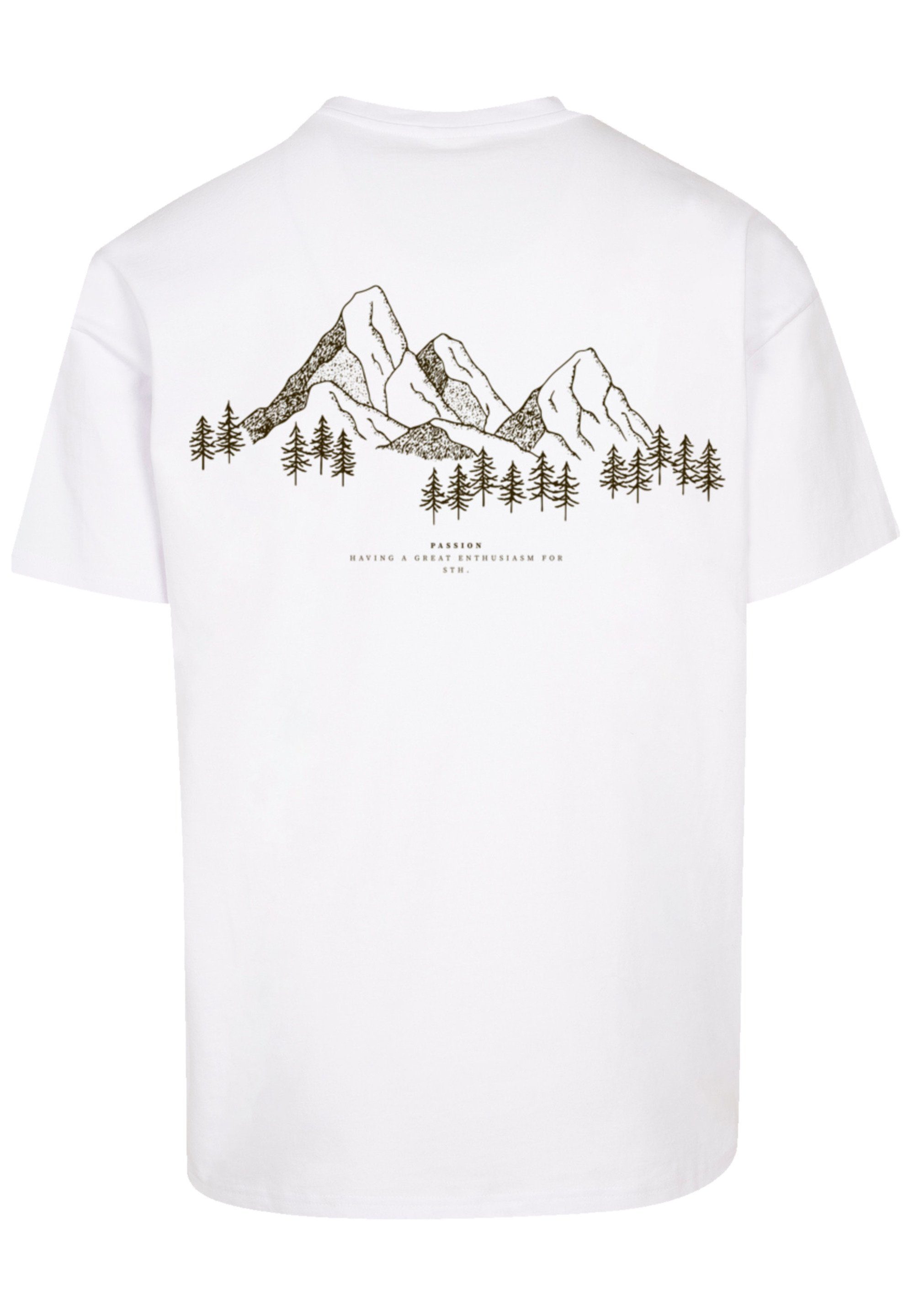 F4NT4STIC SIZE Print PLUS T-Shirt weiß Berge Mountain