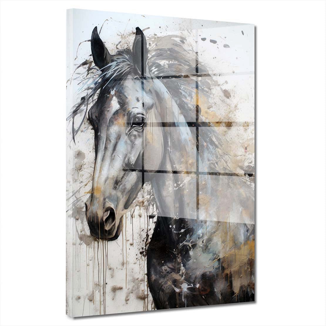Artedinoi Acrylglasbild Wunderschönes Pferd Acrylglas Wandbild Bild Wanddeko Wohnzimmer XL