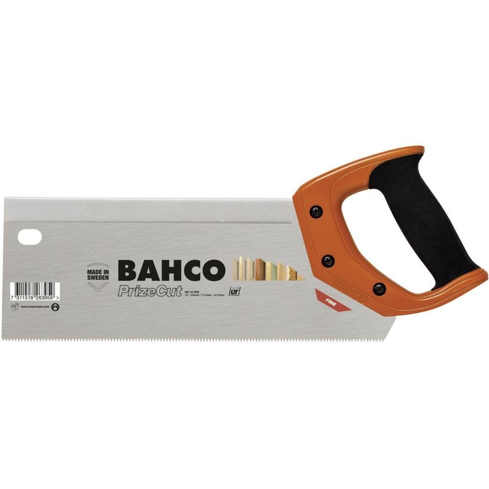 BAHCO Handsäge Prizecut Rückensäge 300mm, Feines-mittelgr. Mat. 13/14 Zpz NP-12-TEN