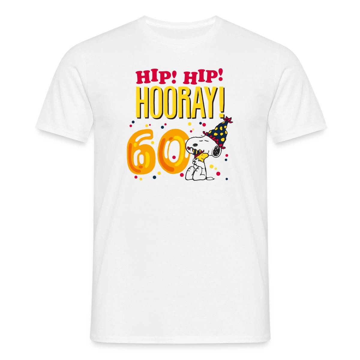 Spreadshirt T-Shirt Peanuts 60 Jahre Geburtstagsdesign Mit Spruch Männer T-Shirt (1-tlg)