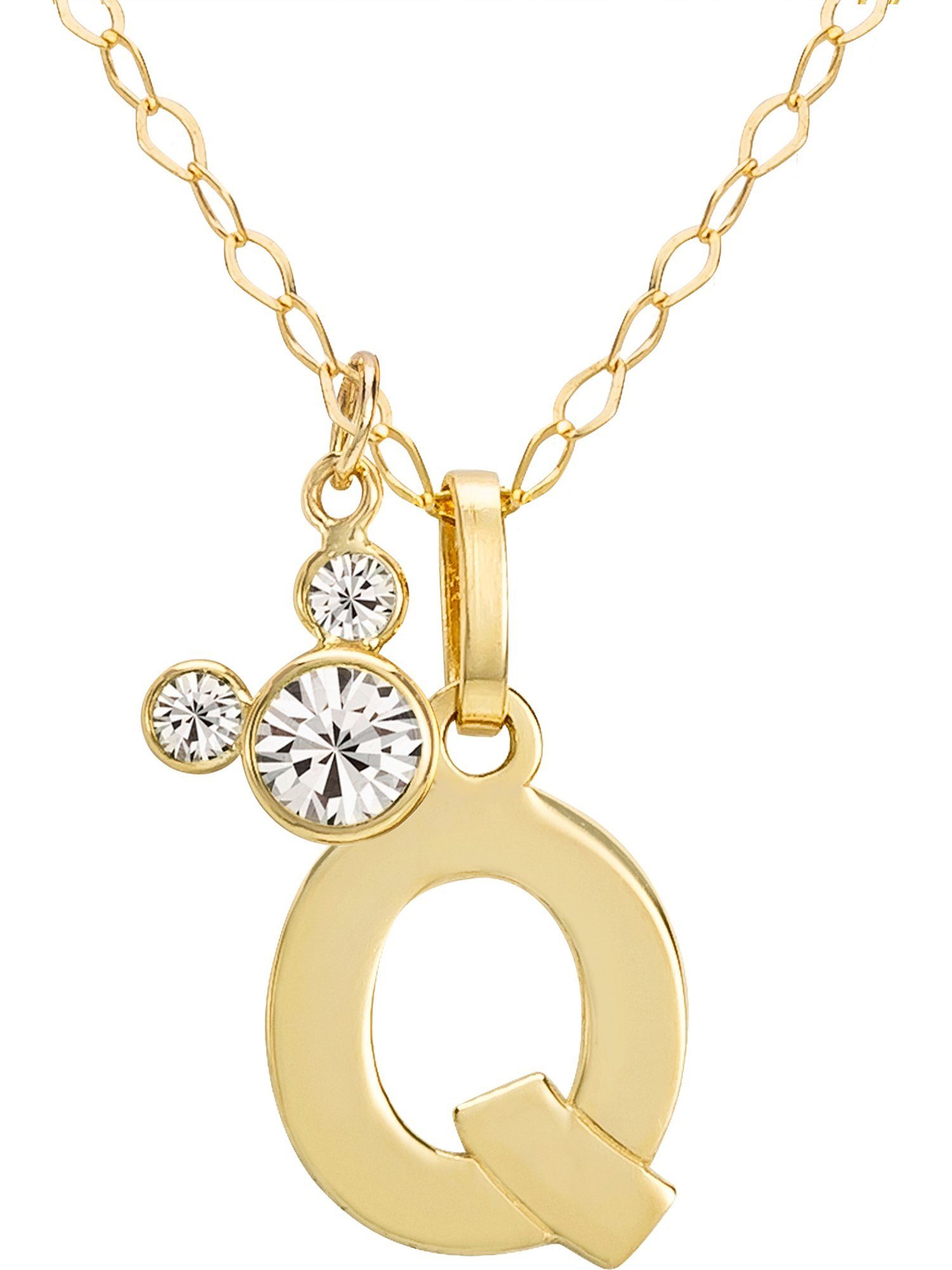 375er Mädchen-Kinderkette Collier Gelbgold DISNEY Q Jewelry Disney Kristall