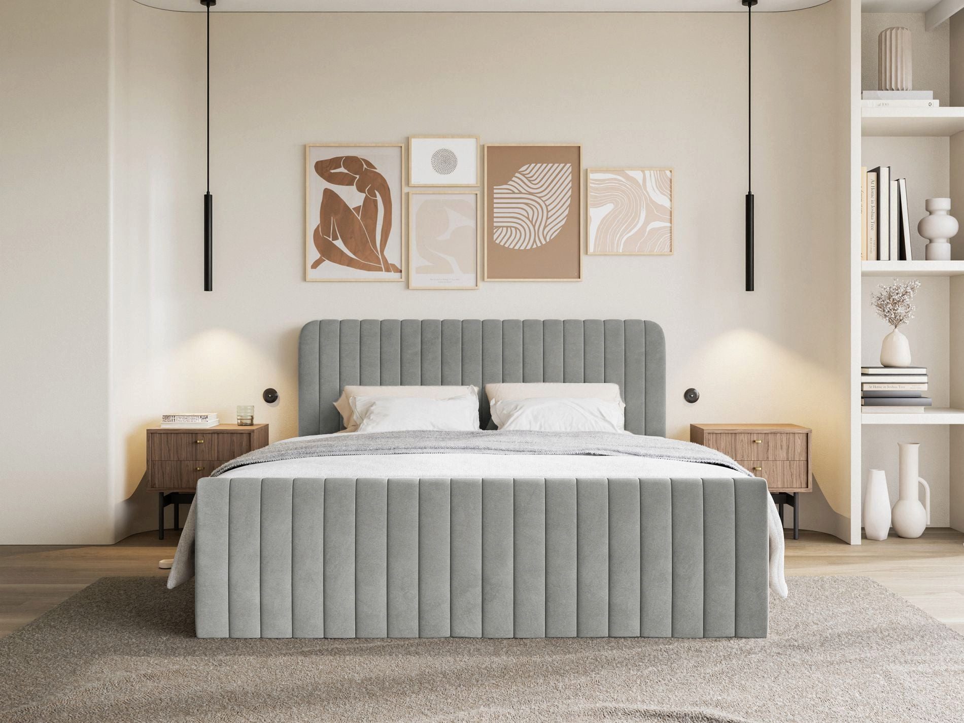 Selsey Boxbett SALIANO, Polsterbett mit Bettkasten, Matratze & Topper, Samt oder Chenille