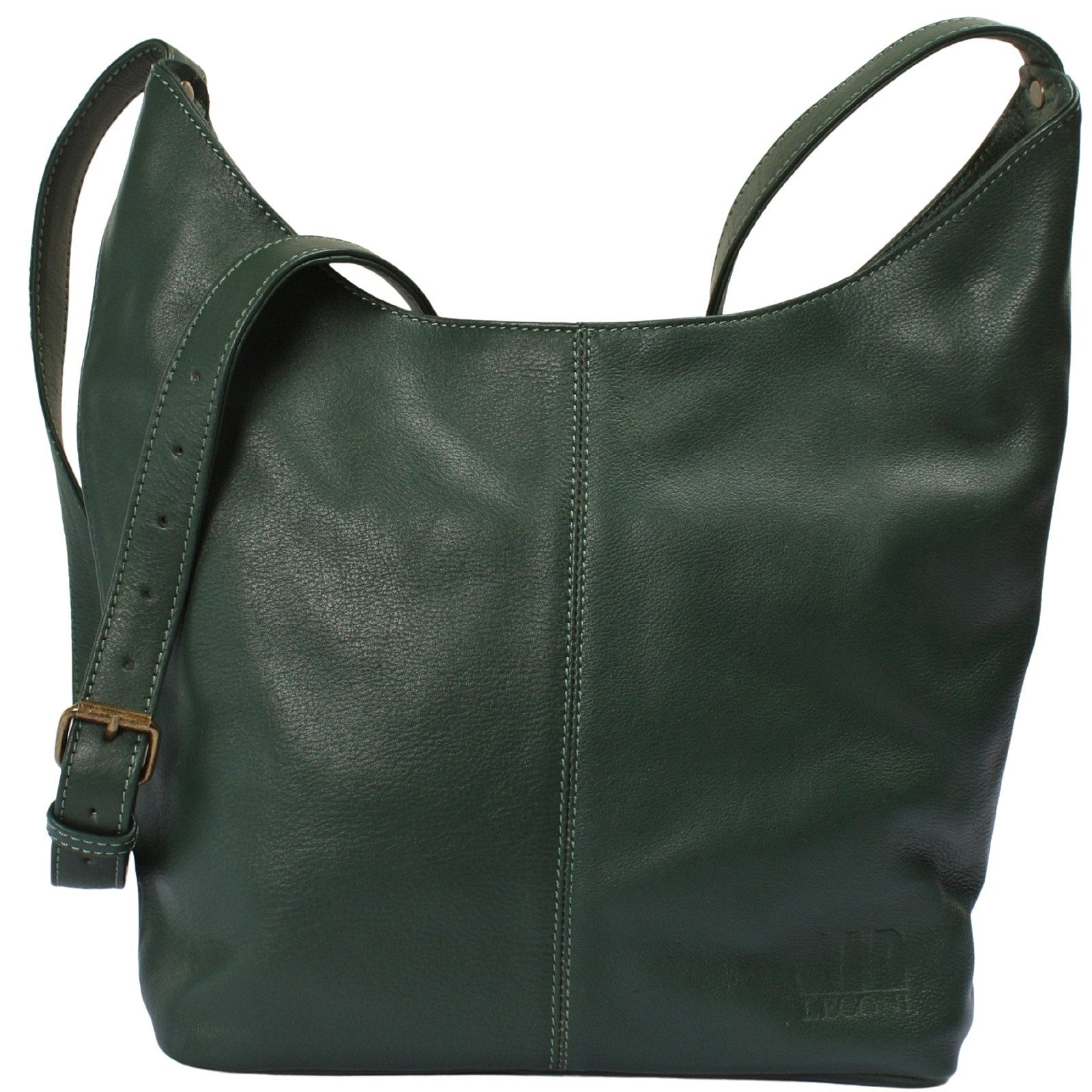 LECONI Umhängetasche mittlere Handtasche Damen Schultertasche Damentasche Leder LE0072, Echt Leder – verstellbarer Schulterriemen – Größe 33 × 33 × 9 cm