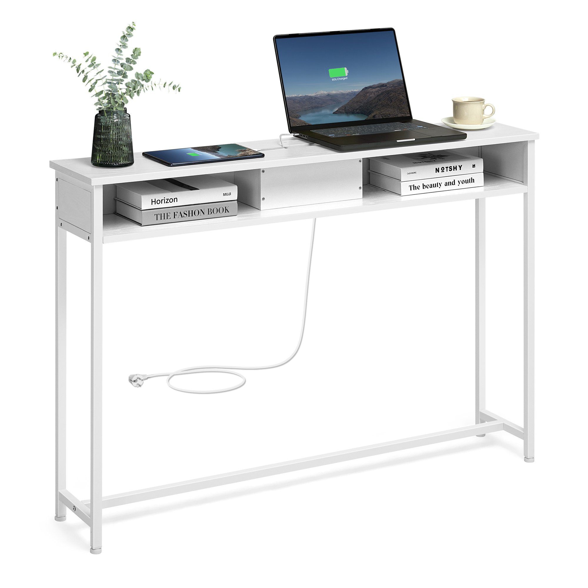 VASAGLE Konsolentisch, Beistelltisch mit 2 Fächern, schmal günstig online kaufen