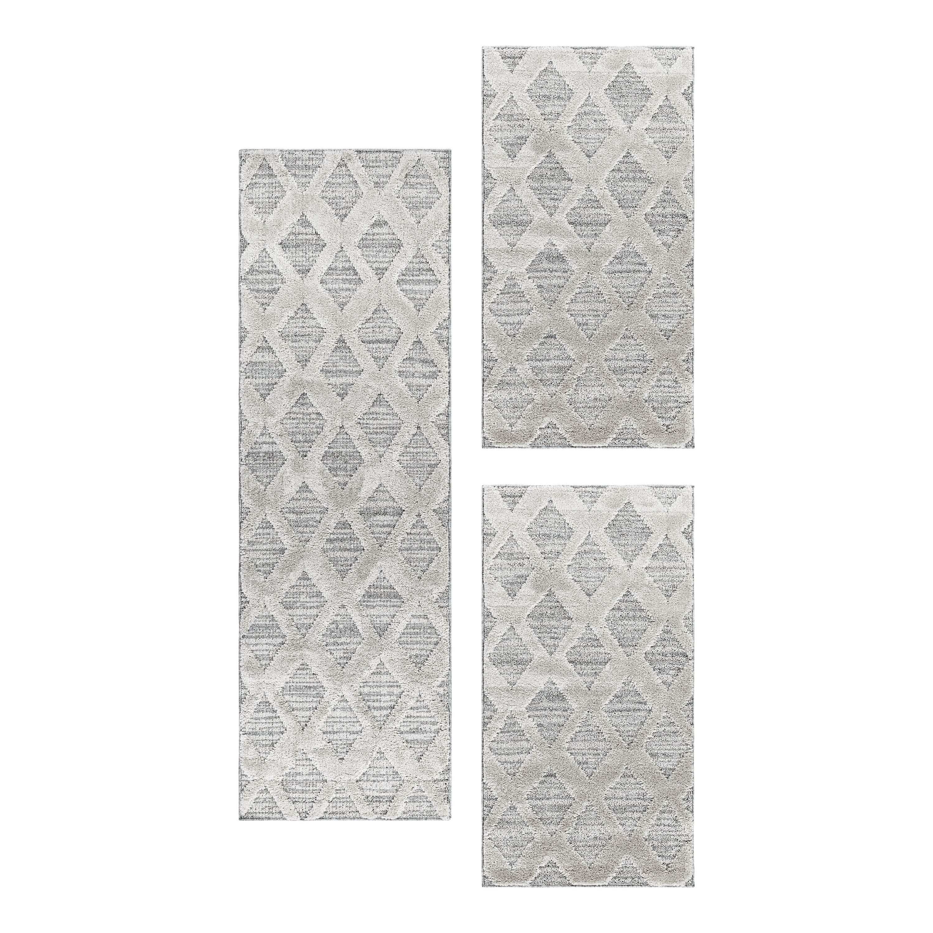 Carpettex Hochflor-Bettumrandung Boho-Design, Höhe 20 mm, (Bett-Set, 3-tlg. günstig online kaufen