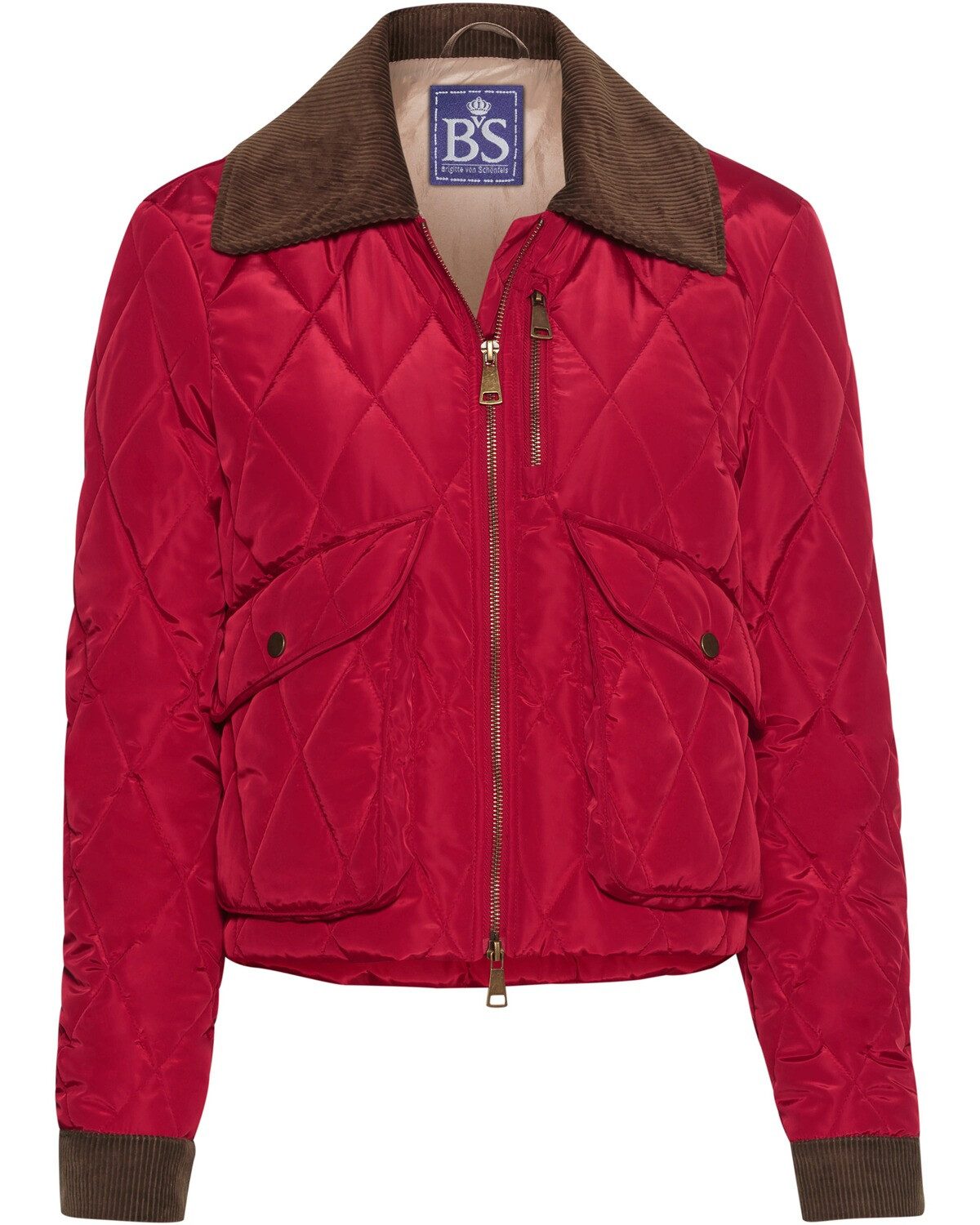 Brigitte von Schönfels Steppjacke Kurze Steppjacke mit Cord günstig online kaufen