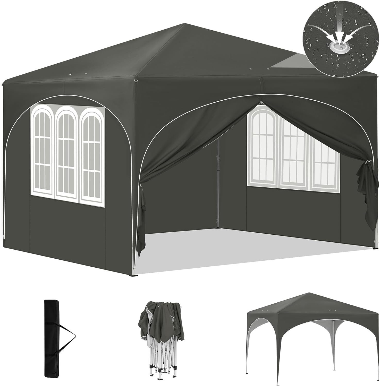EUGAD Pavillon, mit 4 Seitenteilen, Pop-Up günstig online kaufen