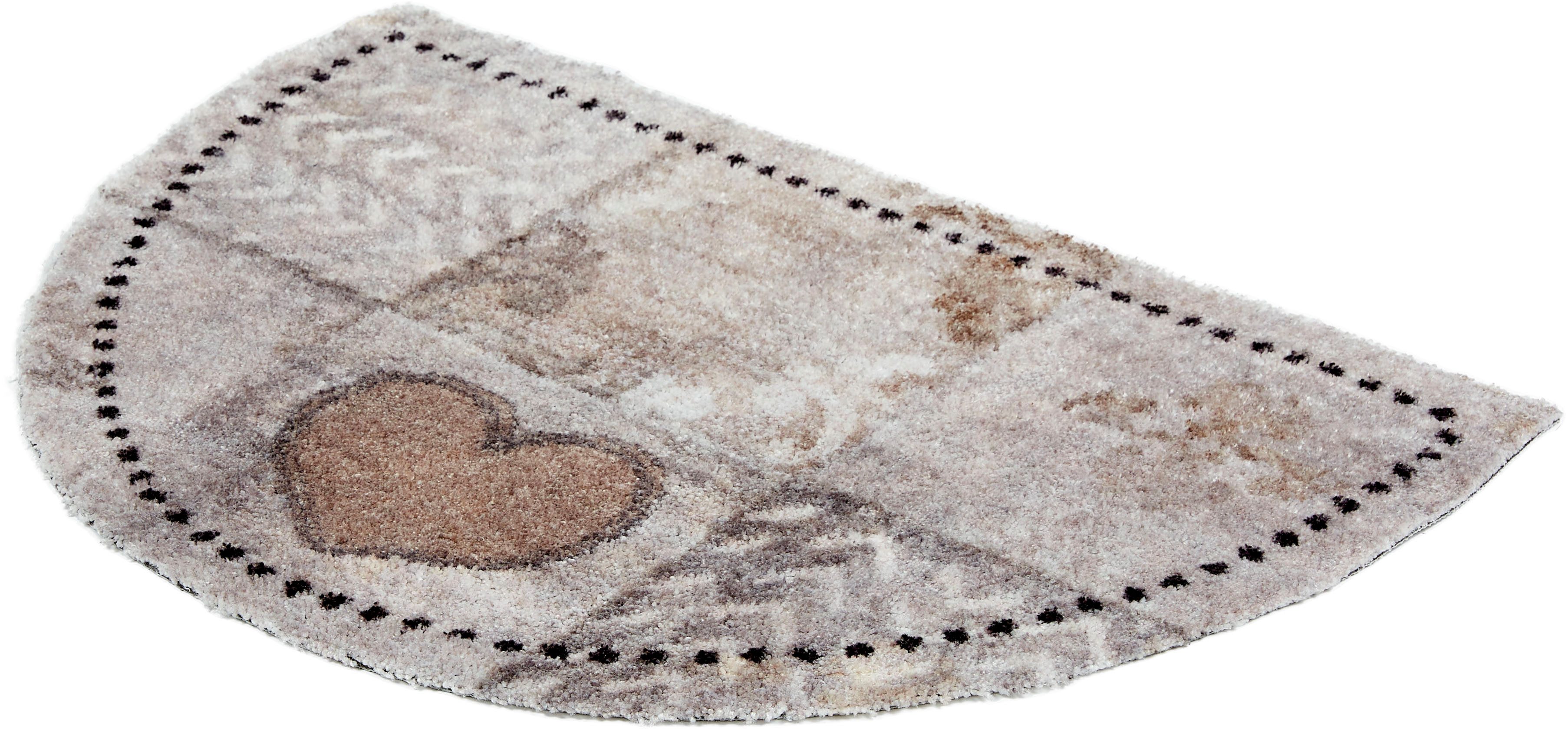 ASTRA Fußmatte Pure&Soft 017, halbrund, Höhe: 7 mm, Sauberlaufmatte, weiche Oberfläche, waschbar, rutschfest