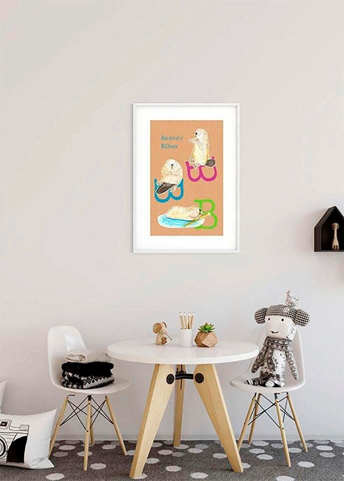 Animal Wohnzimmer Kinderzimmer, Poster (1 Buchstaben St), B, Komar Schlafzimmer, ABC