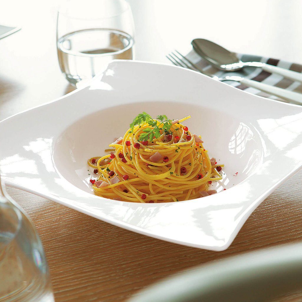 Villeroy & Boch Pastateller NewWave Pasta-Teller, (1 St), Premium Porcelain, mikrow.- & spülm.sicher, Made in Germany