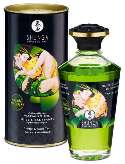 SHUNGA Massageöl Shunga - Aphrodisiac Warming Oil Green Tea 100 ml, für sinnliche Massagen