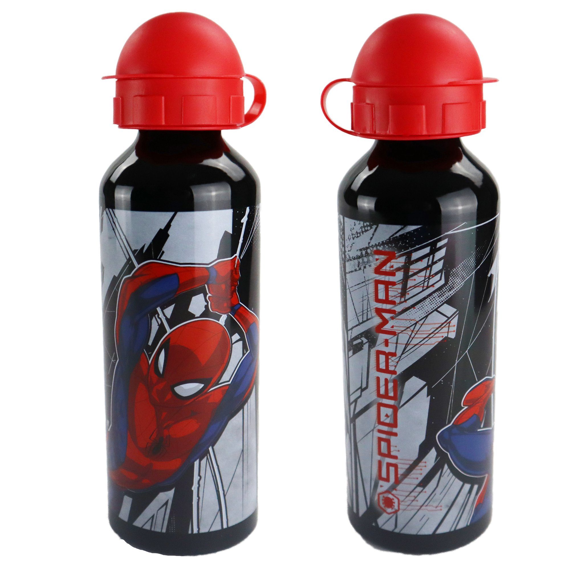 MARVEL Trinkflasche Marvel XL Flasche - ALU 520 ml Spiderman Wasserflasche