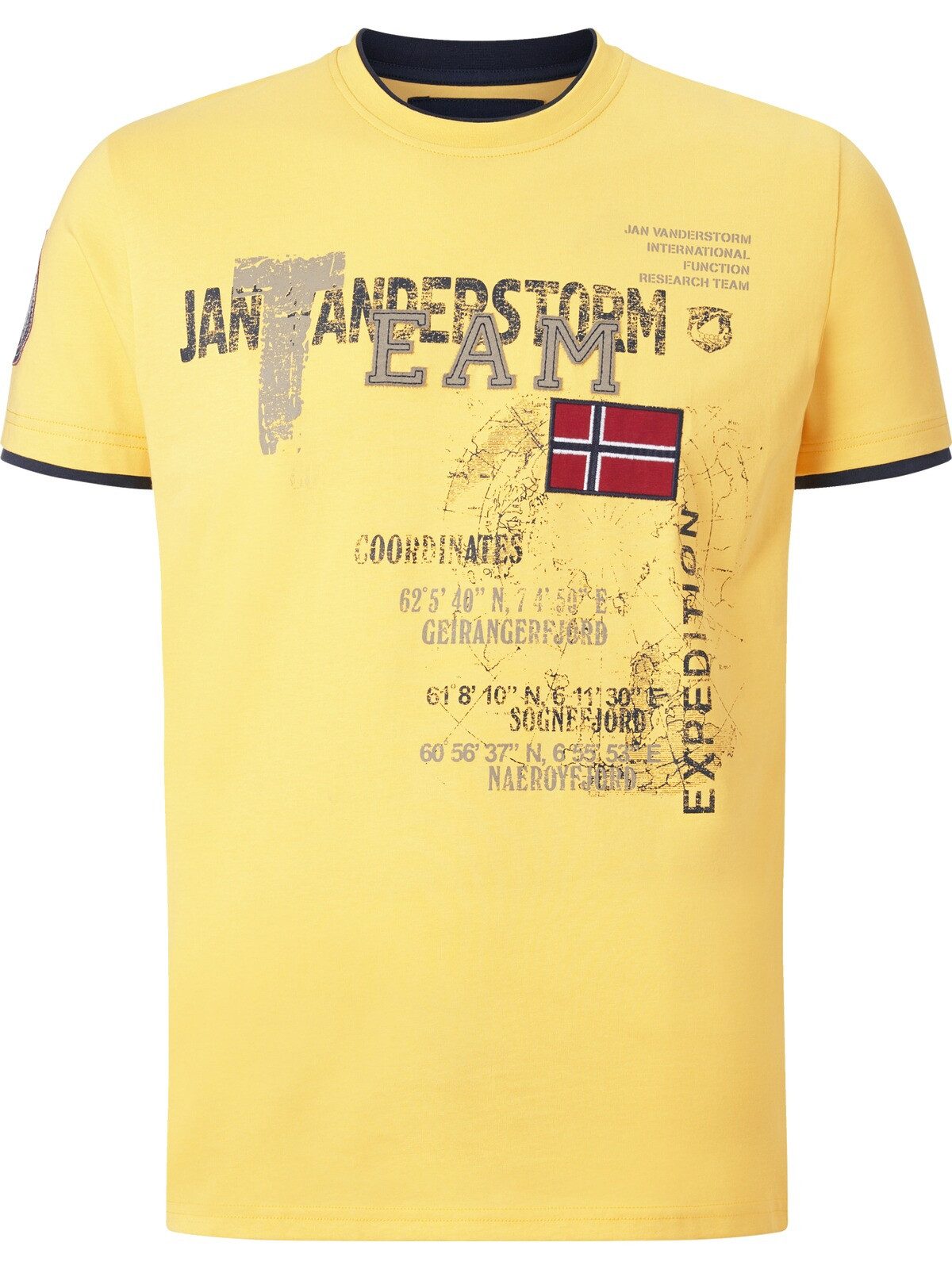 Jan Vanderstorm T-Shirt SÖLVE aus robustem Baumwolljersey