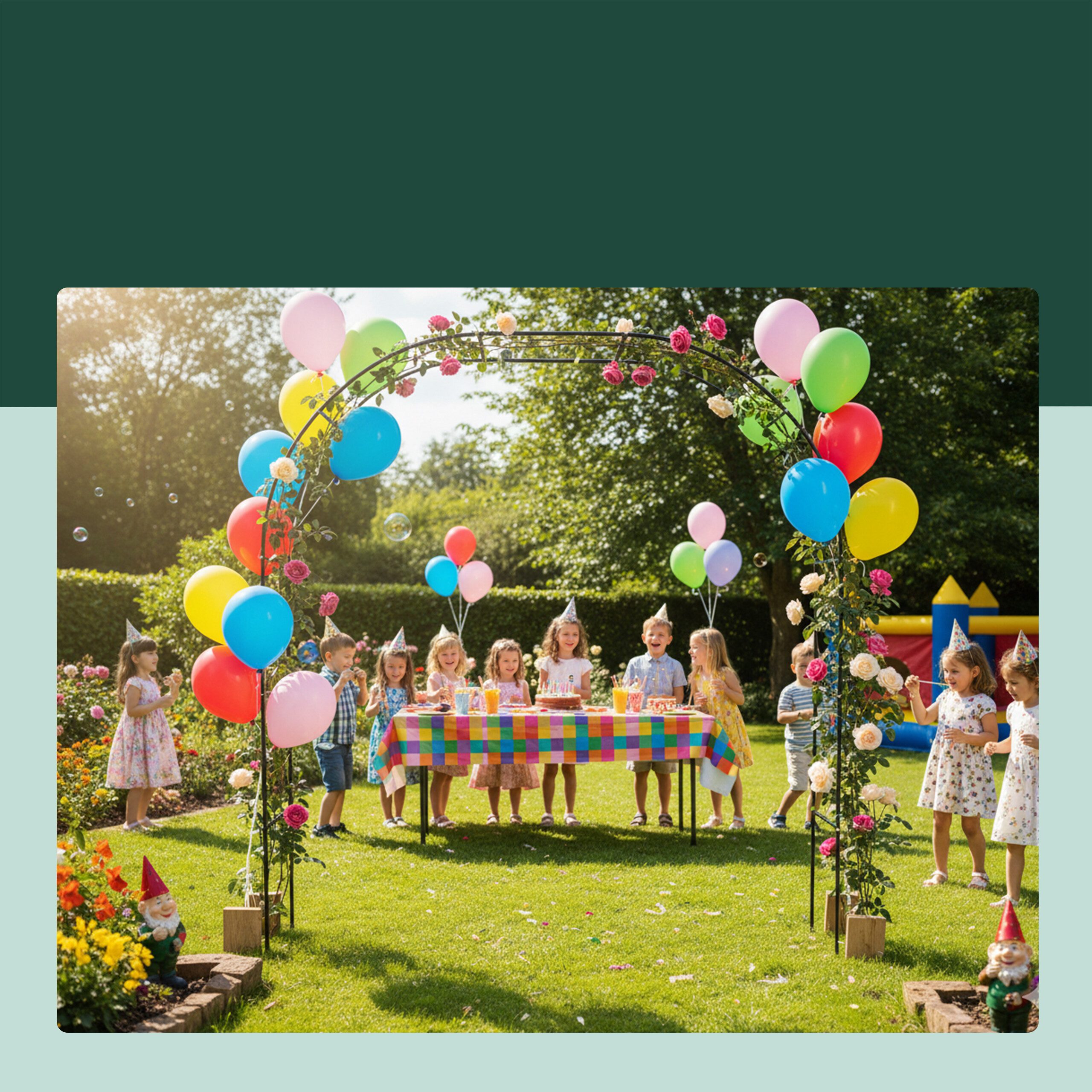 relaxdays Rosenbogen Verstellbarer Rosenbogen aus Metall