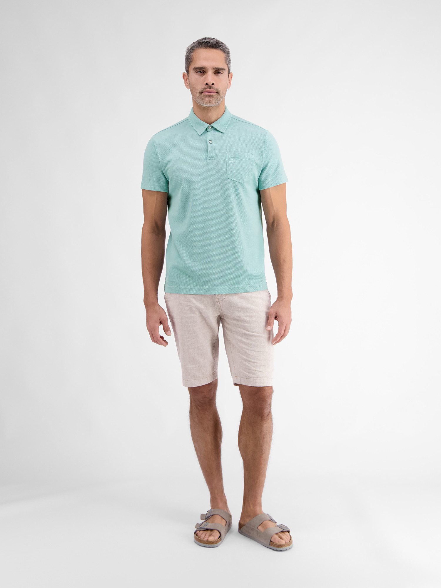 LERROS Poloshirt Herren Poloshirt in sportiver Waffelpiquéqualität