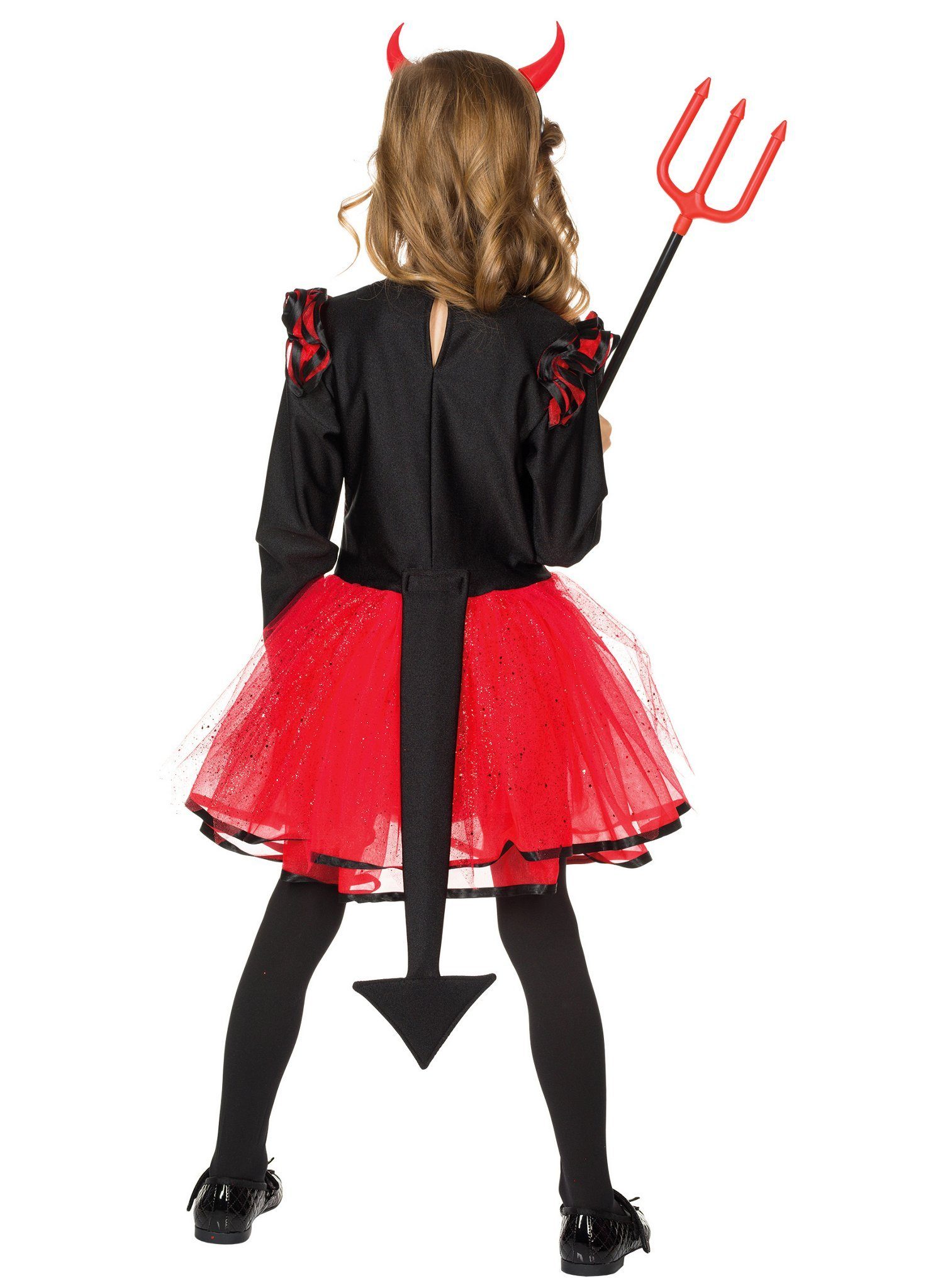 Rubie´s Teufel-Kostüm Teufelskleid - Halloween Kostüm Kinder Mädchen, Freches Halloweenkostüm für Mädchen
