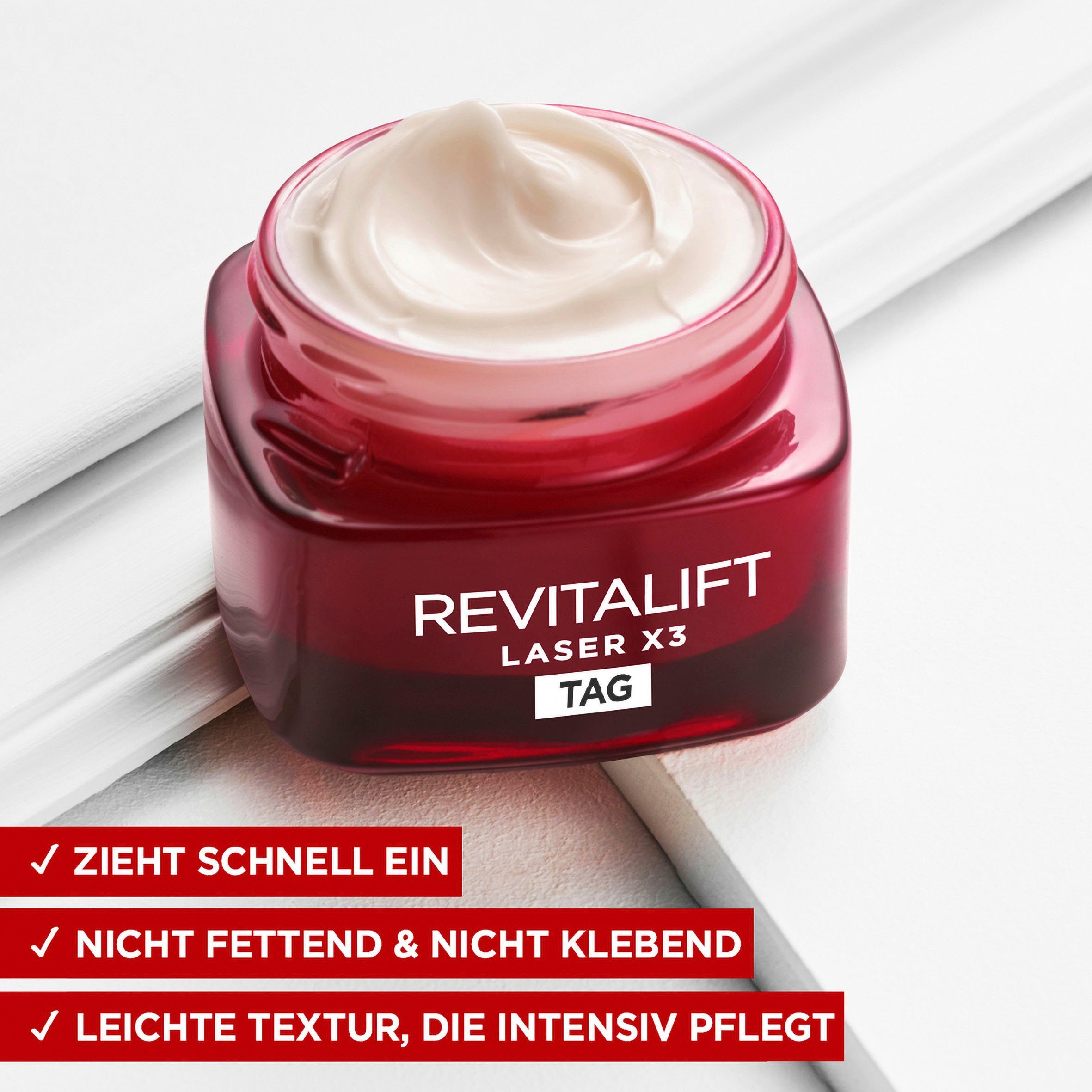 L'ORÉAL PARIS Tagescreme REVITALIFT LASER PFLEGESET, 2-tlg., mit Hyaluron