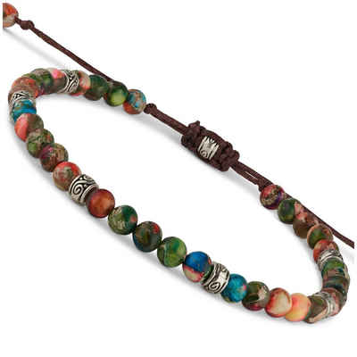BENAVA Armband Yoga Armband - Jaspis Edelstein Perlen mit Infinity Perlen, Handgemacht