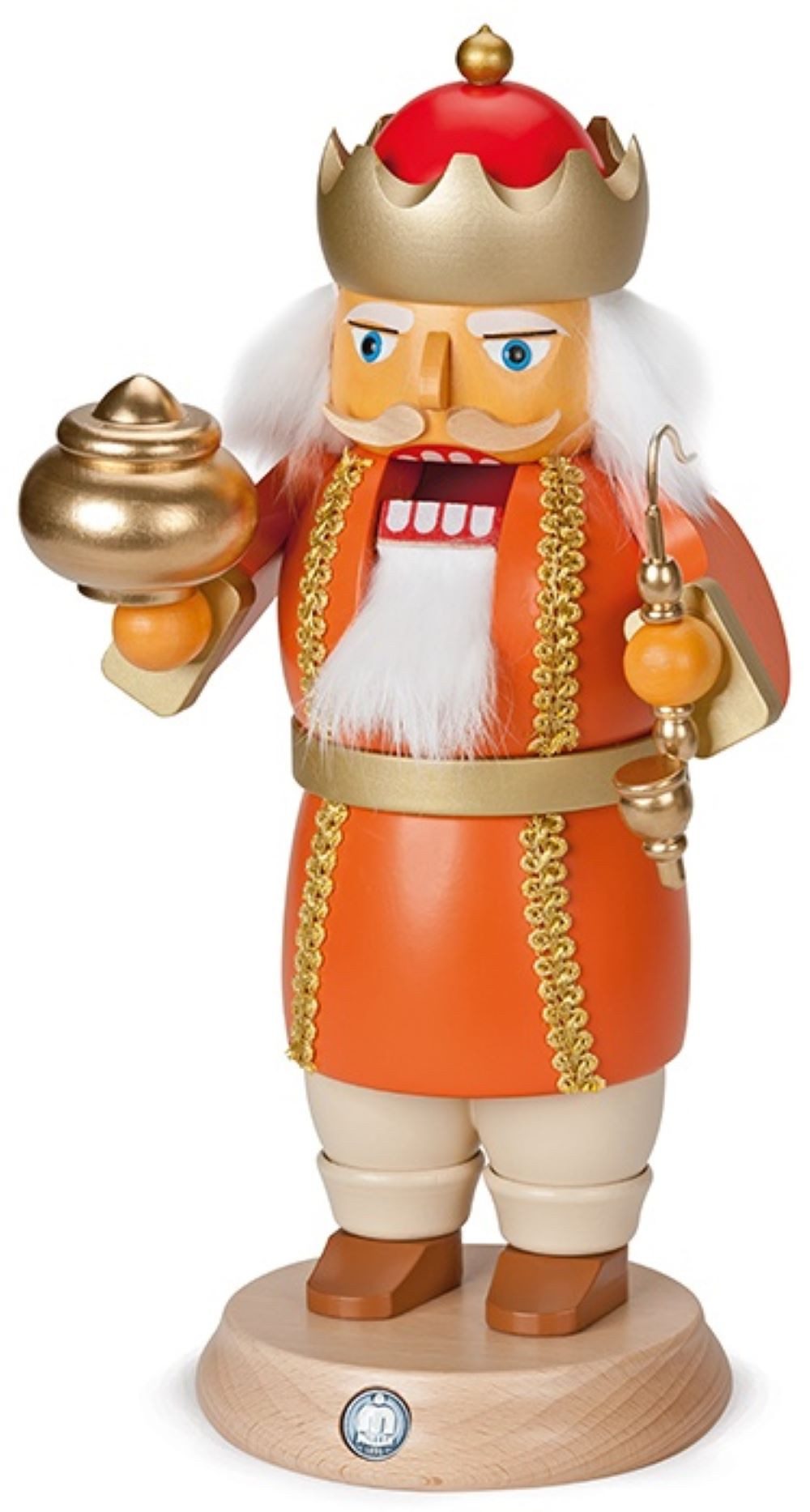 Müller Kleinkunst GmbH Seiffen Räuchermännchen RauchKnacker® Heilige 3 Könige, Caspar, Melchior oder Balthasar, Räuchermännchen und Nussknacker in Einem