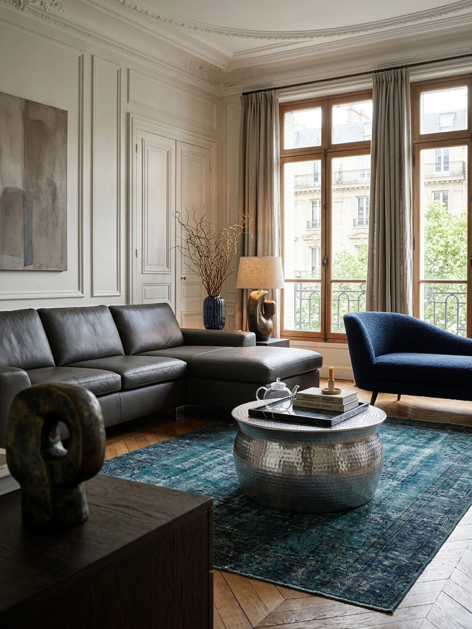 KADIMA DESIGN Couchtisch Kaffeetisch ENNS - Orientalisches Design & Hammerschlagstrukturen