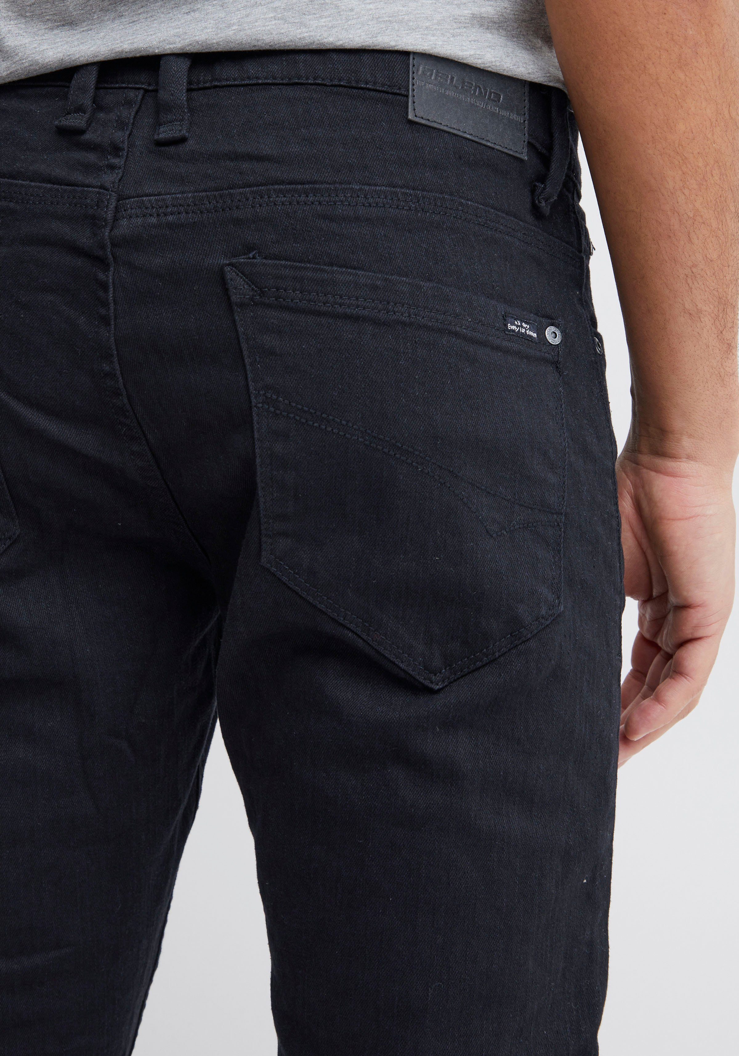 Blend 5-Pocket-Jeans BHTWISTER-NOOS aus Baumwolle und Elasthan, Slim Fit, knöchellang, mit Reißverschluss