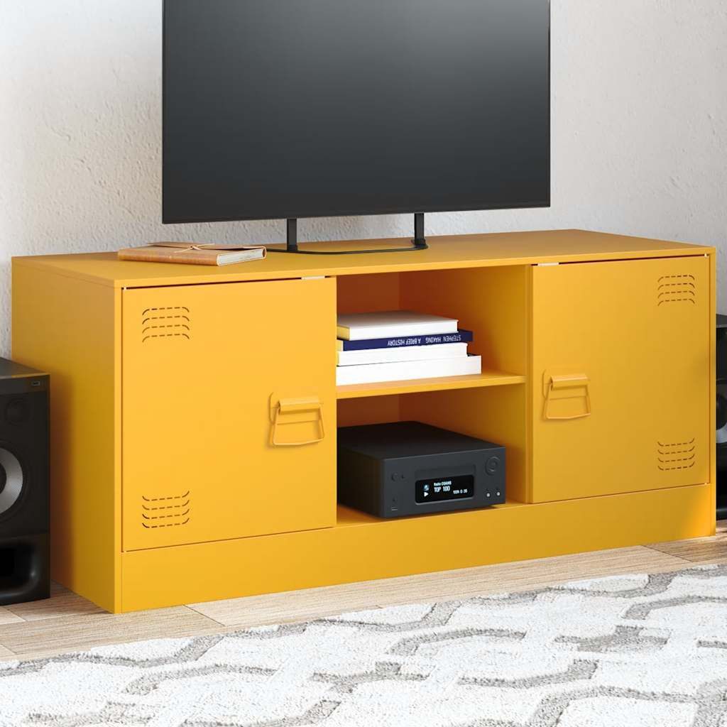 vidaXL Schrankmodule TV-Schrank Senfgelb 99x39x44 cm Stahl günstig online kaufen