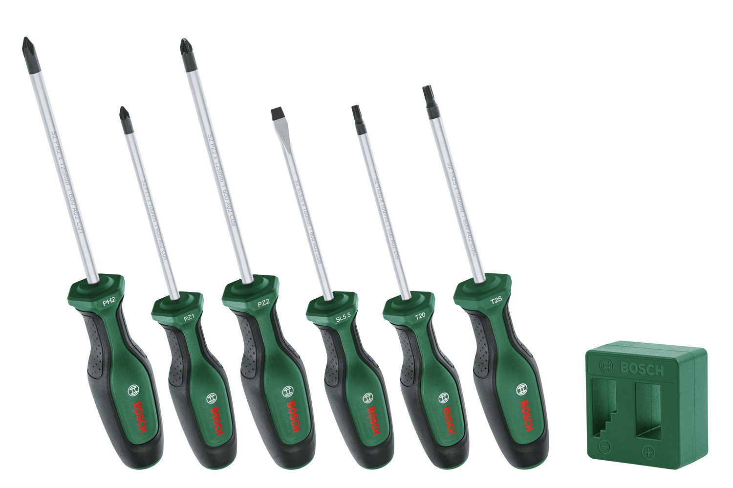 Bosch Home & Garden Schraubendreher 1600A02W7L, (Set), 6-tlg., mit Magnetisierer