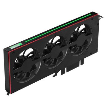 Jonsbo CPU Kühler VF-1, PCI Kühler, 3x 80mm, GPU Lüfter, VGA-Kühler, RGB-Beleuchtung