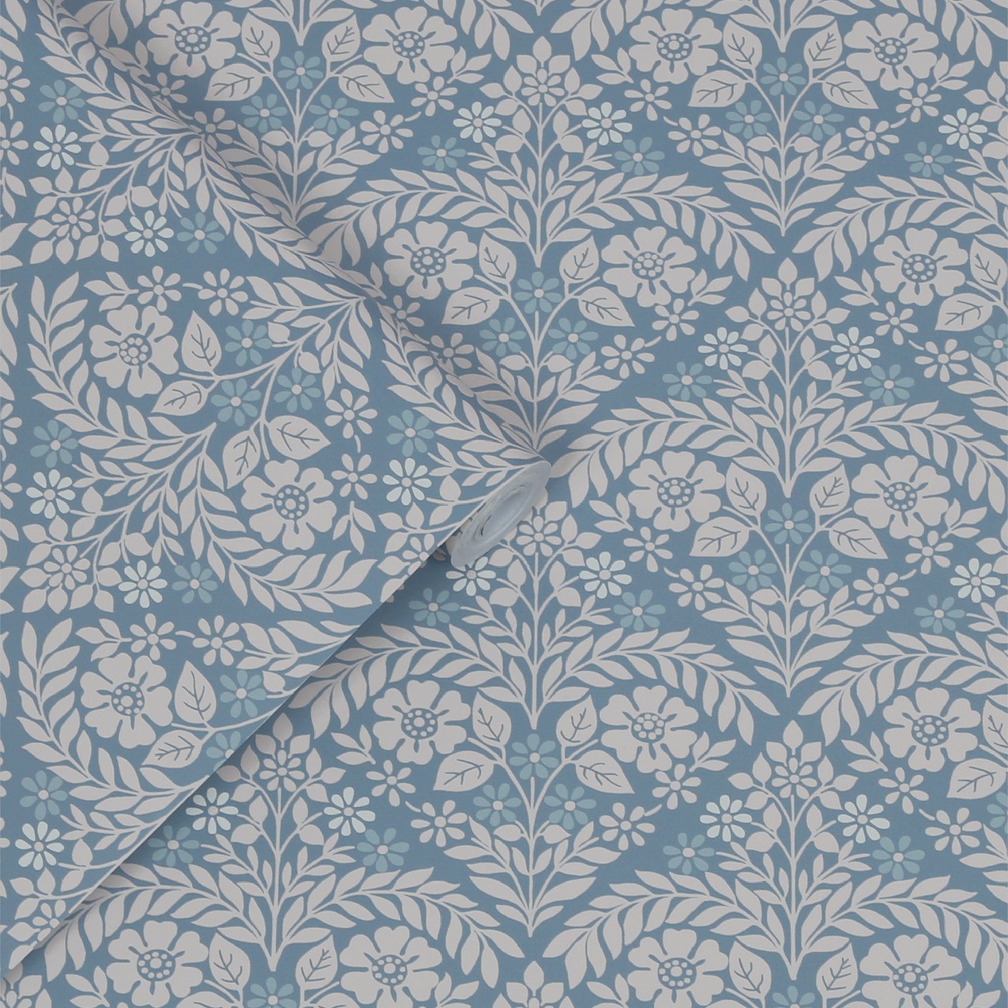LAURA ASHLEY Vliestapete Margam, texturiert, floral, (1 St), 10mx52cm