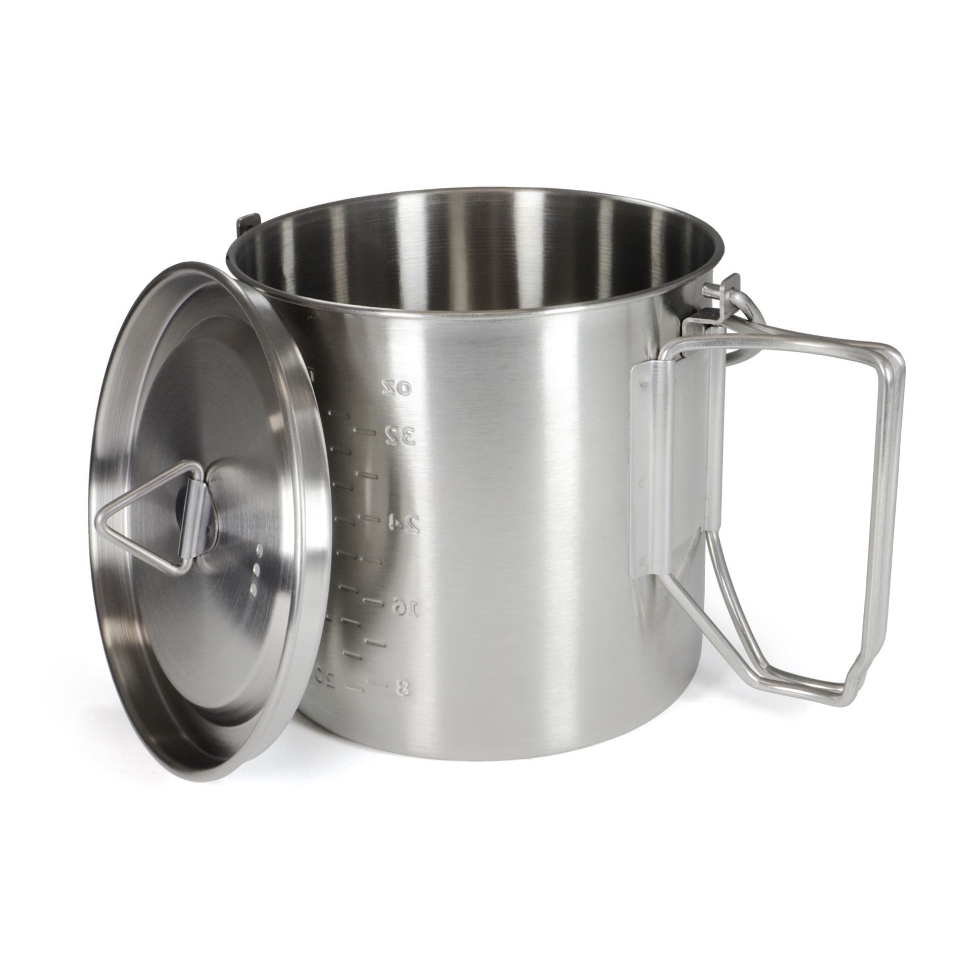 Origin Outdoors Kochtopf Origin Outdoors Edelstahl Camping Topf '2 in 1', Camping, Outdoor