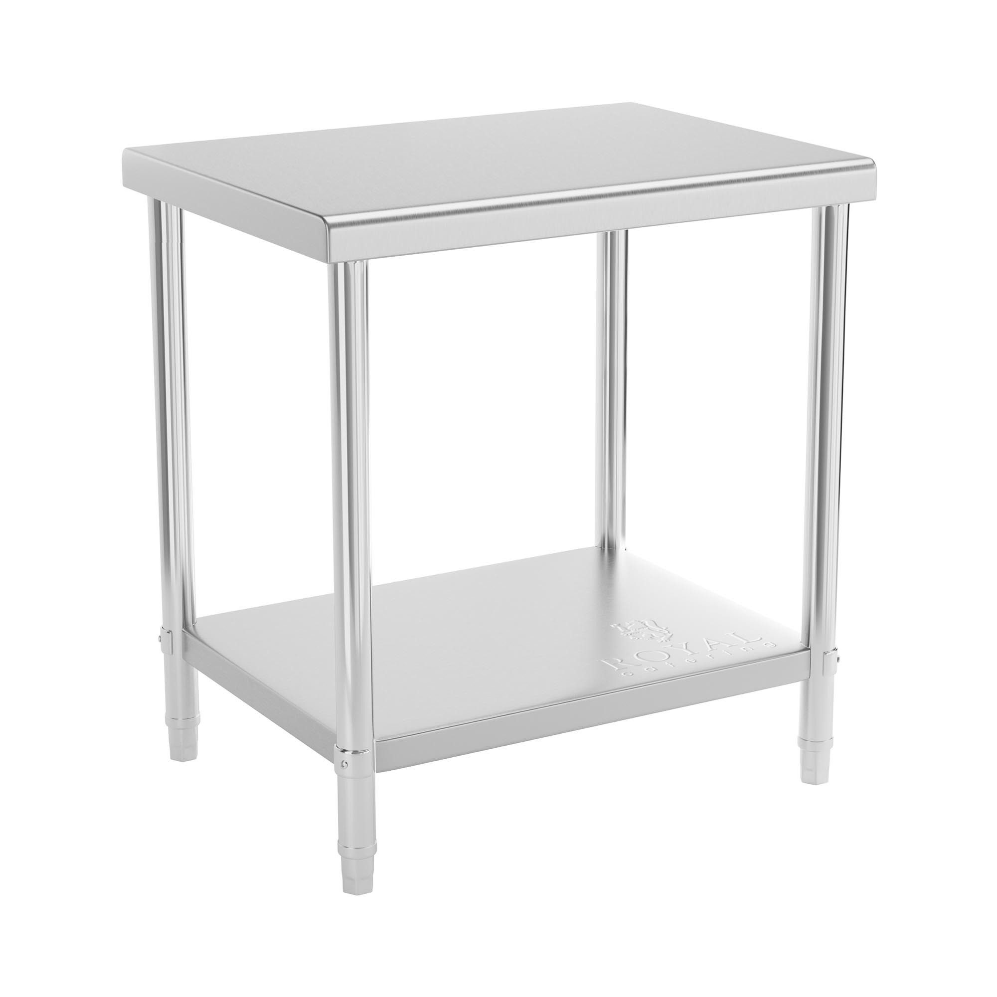 Royal Catering Arbeitstisch 80 x 60 cm Edelstahltisch Edelstahl Zerlegetisc günstig online kaufen