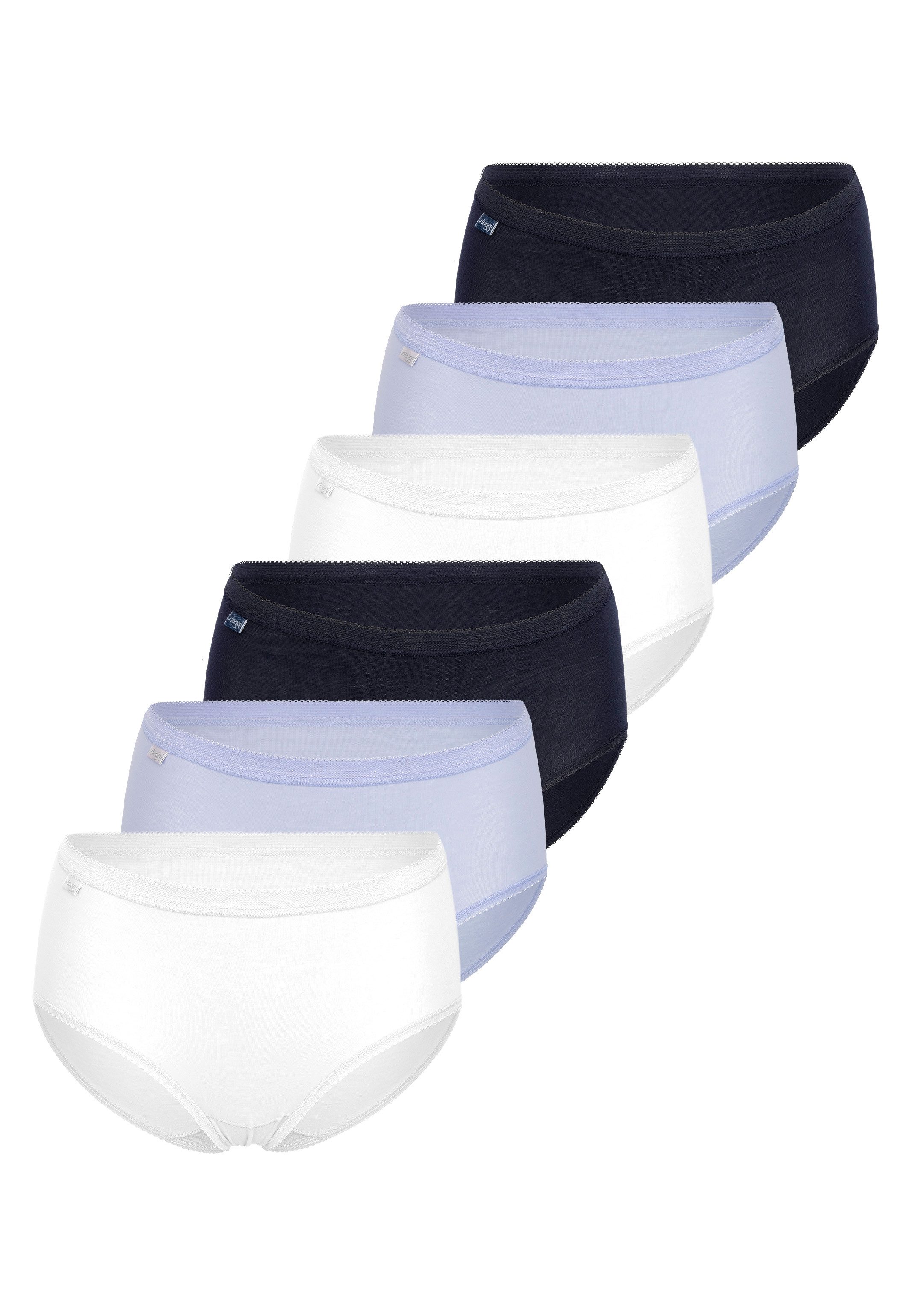 6 X Weiß / Hellblau / Schwarz