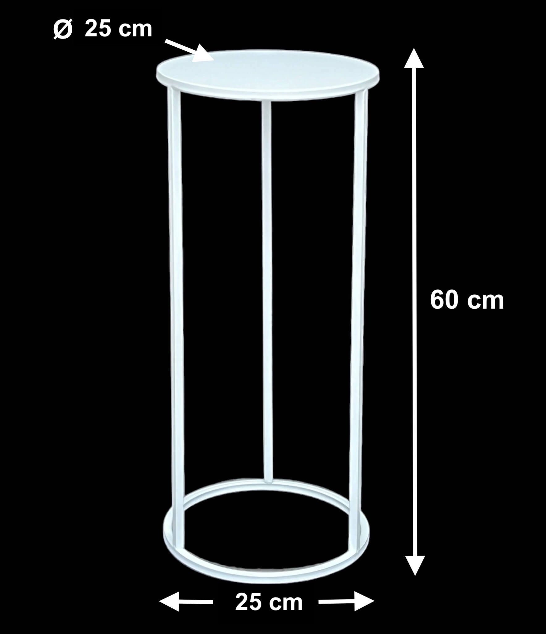 DanDiBo Blumenhocker Metall Weiß Rund 50-70 cm Blumenständer 96483 – Bild 2 von 5