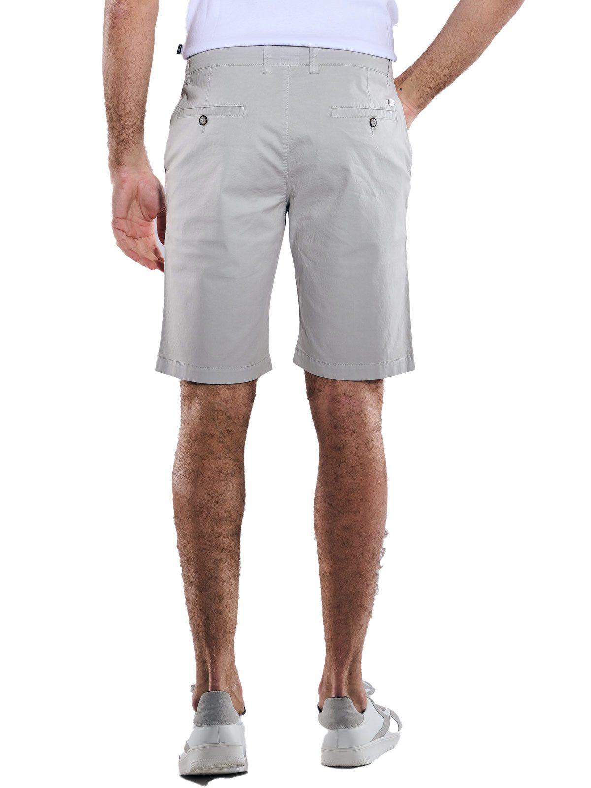 Engbers Bermudas Herren Chino-Bermuda regular, Silbergrau