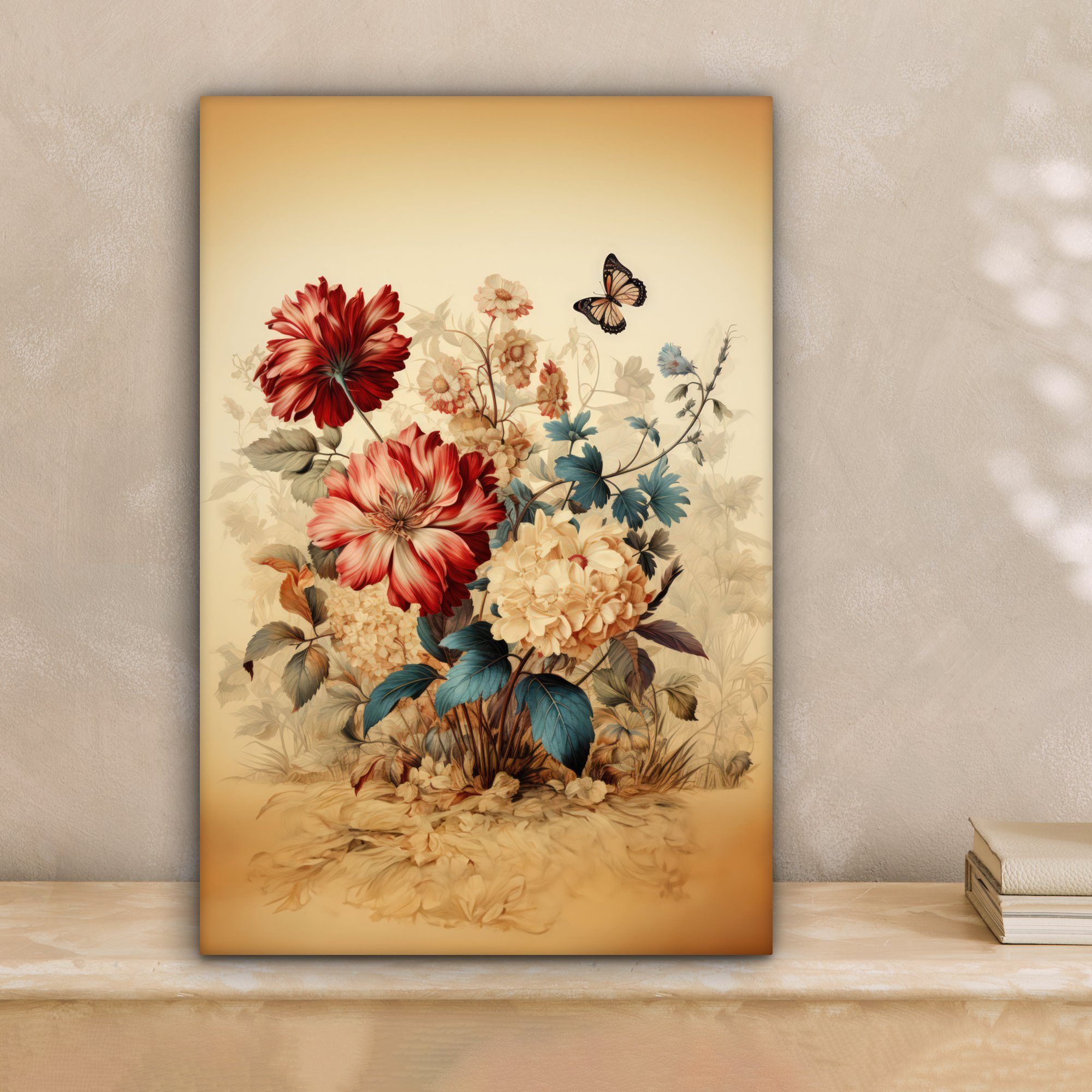 OneMillionCanvasses® Leinwandbild Vintage - Blumen - günstig online kaufen