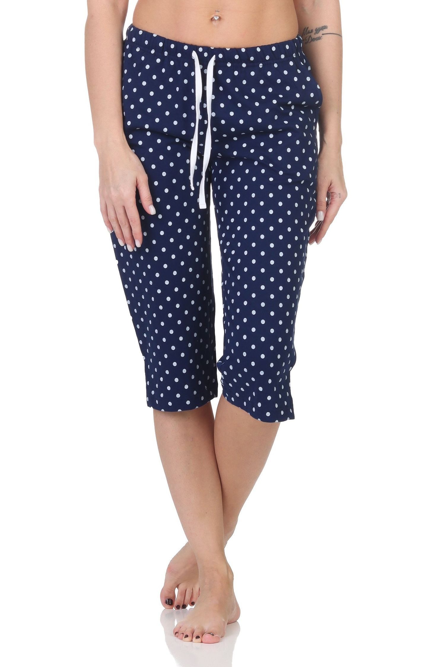Normann Relaxanzug Damen Schlafanzug Pyjama Capri-Hose 3/4-lang - perfekt zu kombinieren – Bild 2 von 5