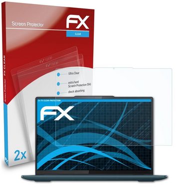 atFoliX Schutzfolie Displayschutz für Lenovo Yoga Pro 9i Gen 8 14 Inch, (2 Folien), Ultraklar und hartbeschichtet