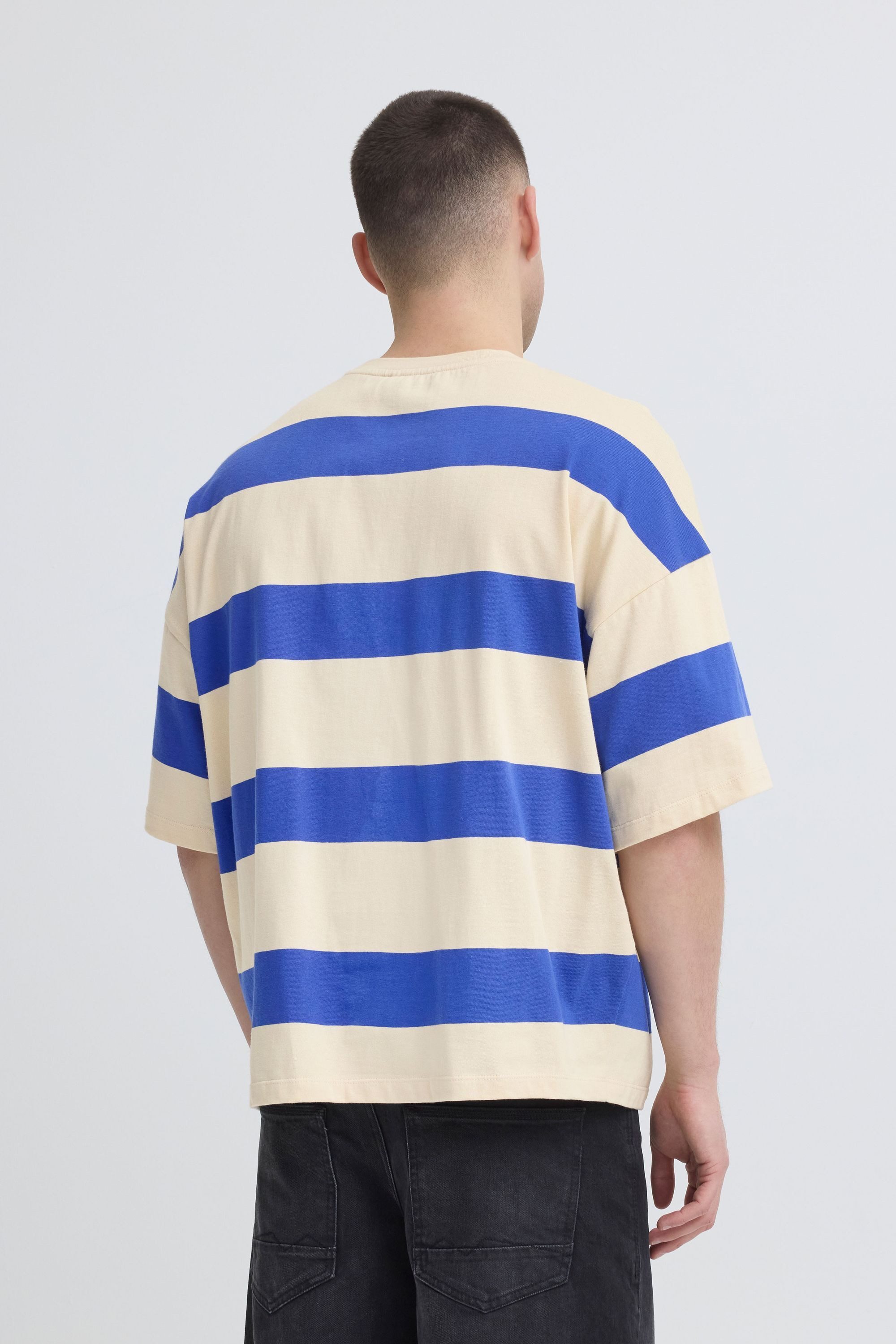 Blend Rundhalsshirt BHKaveh Weites T-Shirt mit breiten Streifen – Bild 4 von 5